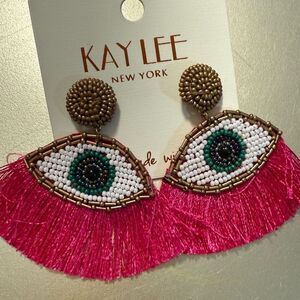 Kay Lee Pink Eye Earrings